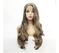 Wigs Long Wave Silky Heat-Resistant Synthetic Wig Natural Look Party European and Fashion Ladies Crochet lace Half-Length Curly Hair