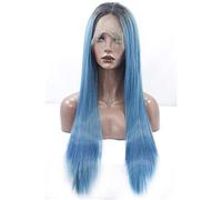 Wigs Long Wave Silky Heat-Resistant Synthetic Wig Natural Look Party woman Wig Natural Color lace high Temperature (20 Inches)