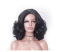 Wigs Medium Length Black Wigs Natural Wave Fluffy Wig For Women Black Middle part hair line For Party Daily Cosplay wigs Lace Wig