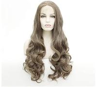 Wigs Ms. European and Fashion Blonde Big Wave lace Wig can be hot Dyed Long Hair Curly Hair Natural Appearance Heat-Resistant (14 Inches)