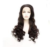 Wigs Ms. Large European and Fashion Big Wave of Holiday Hair lace Curly Hair Natural Appearance Heat-Resistant Fiber Synthetic (24 Inches)