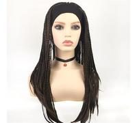 Wigs One Piece Headband, Dirty Braid Wig, Full Head Cover Women Wig(Bruin)