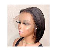 Wigs Pre Plucked Short Cut Straight Fiber Synthetic Lace Front Wig For Black Women with Natural Hairline Lace Wig,16in