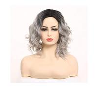 Wigs Short Grey Curly Wig Mixed Gray Wavy Wigs for Women Synthetic Hair Natural Looking Daily Party Wig Party Wigs for Men Concert
