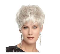 Wigs Short Platinum Blonde Synthetic Wig for White Women Cut Gold Wig with party Wigs for Men Costume Party
