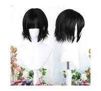 Wigs Short Straight Wig with Neat Bangs, Natural Black Straight Wig for Women Girl Short Lolita Cosplay Wig with Bangs Heat-resistant Synthetic Wig Wig