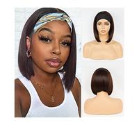 Wigs Short StraightWigs Synthetic Straight Headband Wigs For Women 10/12 inches Heat Resistant Fiber Hair Glueless Scarf Wigs Lace Wig