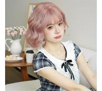 Wigs, Short Synthetic Wig with Bangs for Daily Wear & Adventures,Wigs Human Hair(Pink)