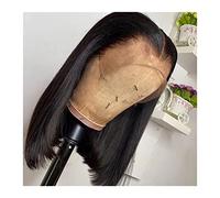 Wigs Straight Bob Wigs T Part 13×6 Bob Wig Human Hair Lace Wigs 150% Brazilian Remy Hair Lace Wig 8-14" Deep Part Short Straight Bob Light Brown Lace Wigs Women Wig (Color : 13x1 lace wig, Size : 12