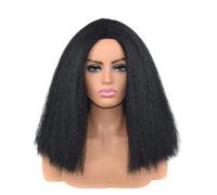 Wigs Straight Wigs For Black Women Black Afro Bomb Curly Wig With Bangs Synthetic Fiber Hair Concert