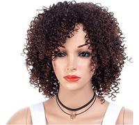 Wigs Synthetic Braid T-Color Fluffy Synthetic Woven Wig Stage Hip-hop Partial African Small roll mid-Length Wig Headdress
