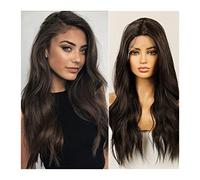 Wigs Synthetic Lace Front Wig 24Inch Long Wavy Lace Wigs For Women 150% Density Transparent Lace High Heat Fibre Wig For Daily Wedding Cosplay Hair For Daily Party (A 24 Inch)