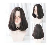Wigs Wig Black Natural Short Wigs Straight Wigs with Bangs Brown Pink Synthetic Hair for Women Daily Cosplay Heat Resistant Wig Wig(18.5inch 47cm-01)
