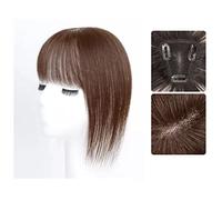 Wigs Wig Girls Head Patch White Hair Real Hair Thin Fluffy Increase Hair Volume Wig Piece Women Wig(Color:08-(7-8)30CM-chestnut brown)