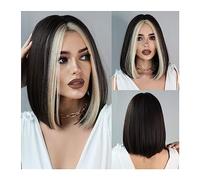 Wigs Wig Natural Synthetic Hair Fashion Wig With Bangs Heat Resistant Fiber Ombre Blonde Wig for Women Daily Party Fluffy Women Wig(Color:SZ5043-2)