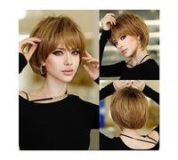 Wigs Wig Natural Synthetic Hair Fashion Wig With Bangs Heat Resistant Fiber Ombre Blonde Wig for Women Daily Party Fluffy Women Wig(Color:MW1052-1)