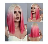 Wigs Wig Natural Synthetic Hair Fashion Wig With Bangs Heat Resistant Fiber Ombre Blonde Wig for Women Daily Party Fluffy Women Wig(Color:SZ5042-2)