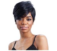 Wigs Women's Short Curly Hair High Temperature Silk Rose Mesh Headband Wig Suitable For Women's Wigs J Organic Solutions Hair Care for Kids (Black, One Size)