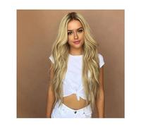 Wigs Women's Wig Full Length Wavy Wig Synthetic Natural Loose Middle Part Wavy Hair Wig Costume Party(B)