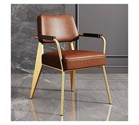 WIGSELBL Mid-Century Modern Leather Accent Chair Comfortable Club Chair for Small Spaces Vintage Living Room Sofa Chair Office Couch Chair Stylish ge Color