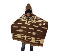 Wigwam Cool hand made Mexican style poncho (Brown)