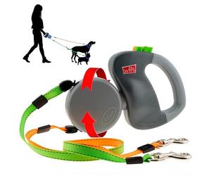 Wigzi STDDV2-GO Dual Doggie Retractable, Gray