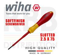 Wiha 00820 Slotted Screwdriver 2.5mm VDE Electrician 1000v Flat Head SoftFinish