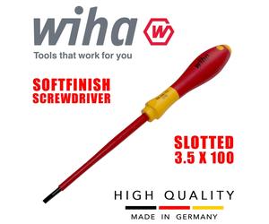 Wiha 00822 Slotted Screwdriver 3.5mm VDE Electrician 1000v Flat Head SoftFinish