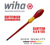 Wiha 00824 Slotted Screwdriver 4.5mm 1000v VDE Electrician Flat Head SoftFinish