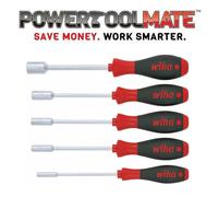 Wiha 01034 5 Piece SoftFinish® Nut Driver / Spinner / Runner Set 5.5-13mm