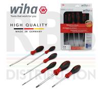 Wiha 302ZK6SO SoftFinish Flat Head/Pozidriv Screwdriver Set, 6 Piece