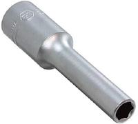 Wiha 1/4" Drive Deep Socket Inch, 6 Point. 3/16" x 2"/50mm OAL.