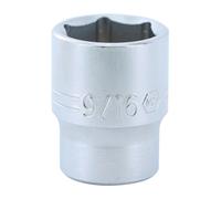 Wiha 1/4" Drive Deep Socket Inch, 6 Point. 9/16" x 2"/50mm OAL.