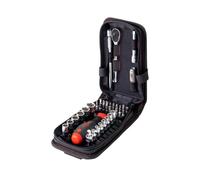 Wiha 1/4in Socket And Bit Set 40 Piece 6 Point With Case And Belt Clip WHA44684
