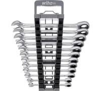 Wiha 12 Piece Ring Ratchet Spanner Set - High Quality Chrome Vanadium Steel