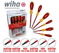 Wiha 25477 Slotted Pozidriv Screwdriver Set 6pcs VDE Electrician SoftFinish