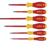 Wiha 25477 Slotted Pozidrive Screwdriver Set 6pcs VDE Electrician SoftFinish