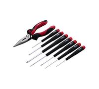Wiha 26190 Slotted and Phillips Screwdriver Set Bonus Pack with Professional 6.3" Long Nose Pliers, 8 Piece