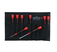 Wiha 26193 Slotted and Phillips Screwdriver Set with Soft PicoFinish Handle, 8-Piece
