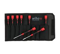 Wiha 26593 Nut Driver Set, Inch with Precision Soft PicoFinish Handle in Pouch, 8 Piece