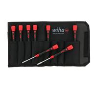 Wiha 26596 Nut Driver Set, Metric with Precision Soft PicoFinish Handle in Pouch, 8 Piece