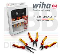Wiha 26852 Plier Set 3pcs Set Needle Nose Pliers Diagonal Cutter VDE Electrician