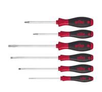 Wiha 302ZK6SO SoftFinish Flat Head/Pozidriv Screwdriver Set, 6 Piece