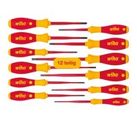 wiha 3201K12 SlimFix 12pc VDE Screwdriver Set, Red Yellow