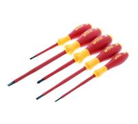 Wiha 32091 5-Piece 1000-Volt Slotted and Phillips Insulated Screwdriver Set