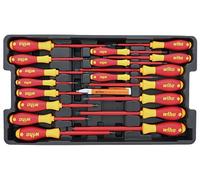 Wiha 32095 Slotted and Phillips Insulated Screwdriver Set, 1000 Volt, 19 Piece