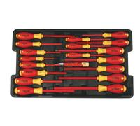 Wiha 32095 Slotted and Phillips Insulated Screwdriver Set, 1000 Volt, 19 Piece