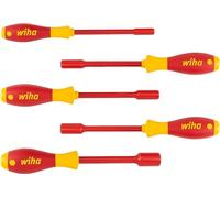 Wiha 322K5 SoftFinish Electric | (29466) For hexagon head screws I 5.5 mm 7 mm 8 mm 10 mm 13 mm I electrician tool I insulated socket wrench