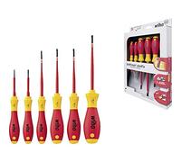 Wiha Torx Screwdriver Set Electric Slimfix Slotted 6 Piece Hand Repair Tools