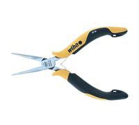 Wiha 32746 Pliers, Long Needle Nose, Straight, Serrated Jaws, ESD Safe